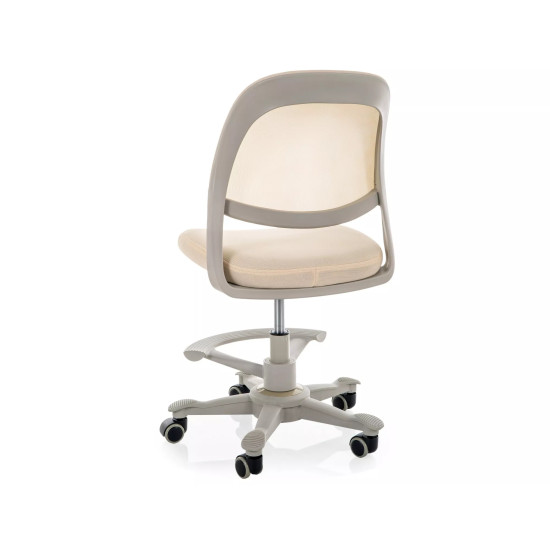 Кресло офисное компьютерное поворотное Q-027 Бежевая сетка с мембранной тканью / Хром каркас 2