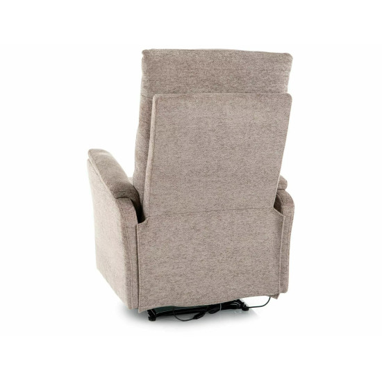 Кресло реклайнер электрическое Atlas Raven Темно-бежевая ткань / Черный каркас 4