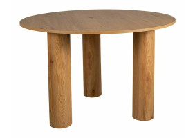 Стол обеденный кухонный Montana ø120 см МДФ+шпон Дуб/Дуб каркас