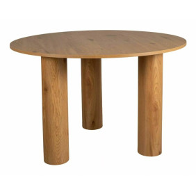 Стол обеденный кухонный Montana ø120 см МДФ+шпон Дуб/Дуб каркас