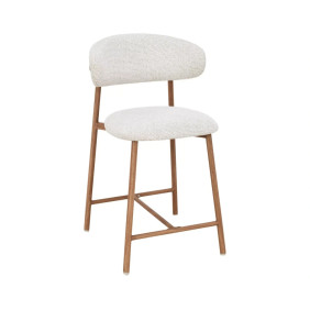 Полубарный стул кухонный Elton H-2 Светло-бежевая ткань / Дуб каркас