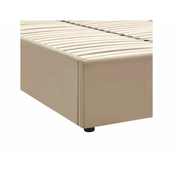 Ліжко двоспальне м'яке Lumia Velvet 160×200 Темно-бежева велюр Bluvel 8