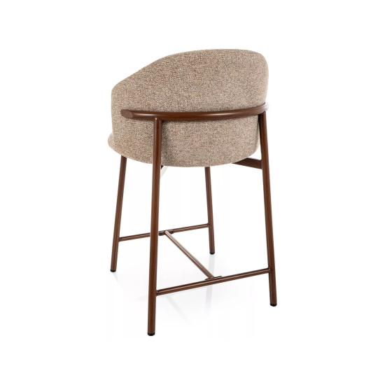 Полубарный стул кухонный Osaka H-2 Бежевая ткань / Орех каркас 3