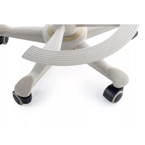 Кресло офисное компьютерное поворотное Q-027 Бежевая сетка с мембранной тканью / Хром каркас 5