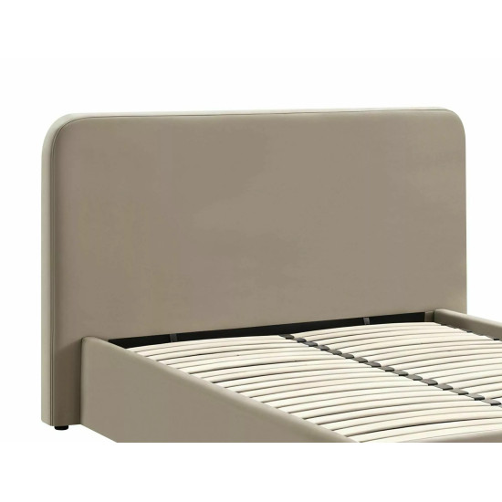 Ліжко двоспальне м'яке Lumia Velvet 160×200 Темно-бежева велюр Bluvel 7