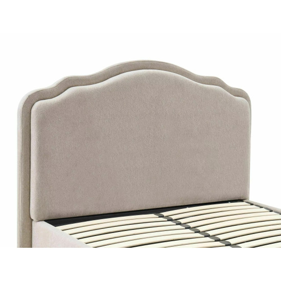 Кровать двухспальная мягкая Florencja Raven 160×200 Бежевая ткань 4