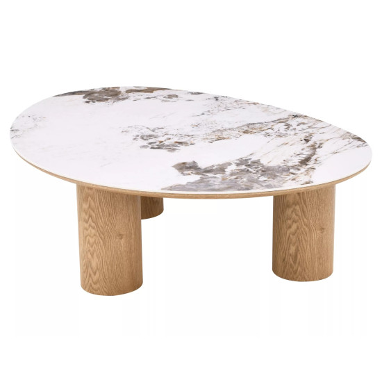 Стол журнальный кофейный Adelis 110×80 см Белый / Дуб 2