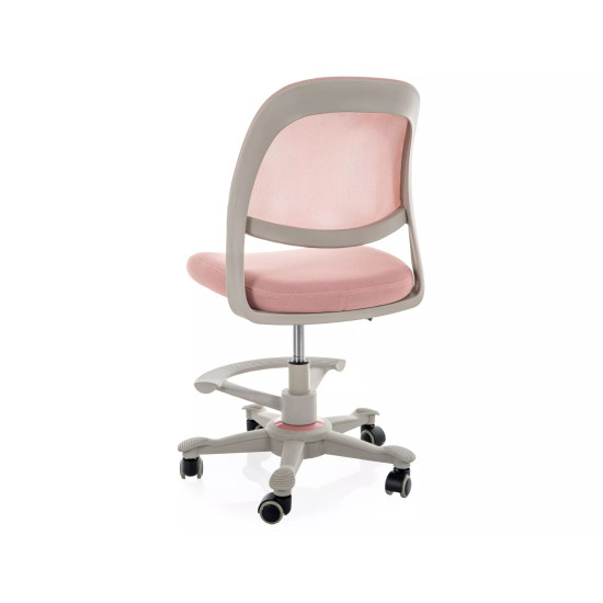 Кресло офисное компьютерное поворотное Q-027 Розовая сетка с мембранной тканью / Светло-серый каркас 2