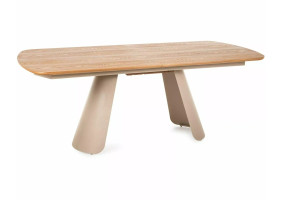 Стол обеденный раскладной кухонный Canon (200–240)×100 см Дуб / Кашемир каркас