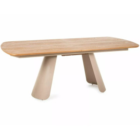 Стол обеденный раскладной кухонный Canon (200–240)×100 см Дуб / Кашемир каркас