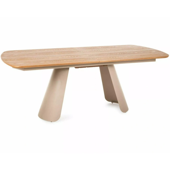 Стол обеденный раскладной кухонный Canon (200–240)×100 см Дуб / Кашемир каркас 1