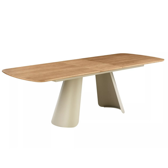 Стол обеденный раскладной кухонный Canon (200–240)×100 см Дуб / Кашемир каркас 9