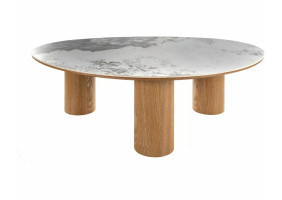 Стол журнальный кофейный Adelis 110×80 см Белый / Дуб