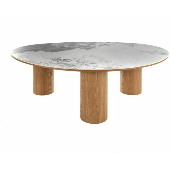 Стол журнальный кофейный Adelis 110×80 см Белый / Дуб 1