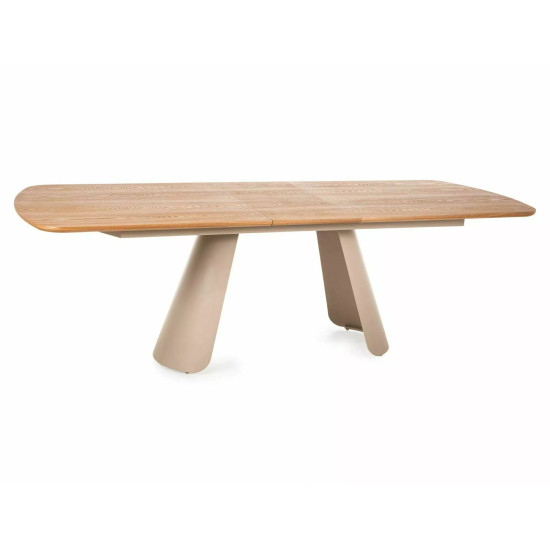 Стол обеденный раскладной кухонный Canon (200–240)×100 см Дуб / Кашемир каркас 4