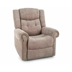 Кресло реклайнер электрическое Parys Raven Темно-бежевая ткань / Черный каркас