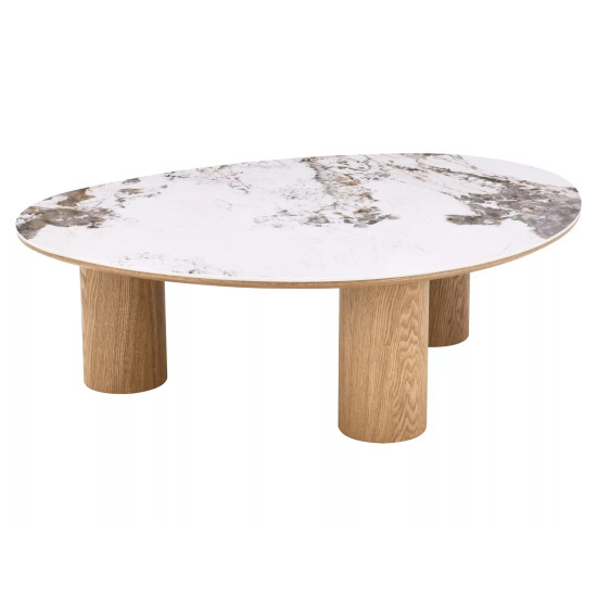 Стол журнальный кофейный Adelis 110×80 см Белый / Дуб 5