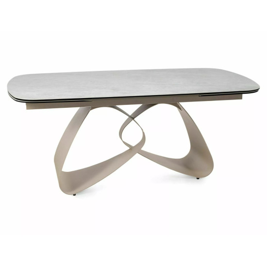 Стол обеденный кухонный раскладной Valentino Ceramic (180–260)×98 см Керамика Беж / Кашемир каркас 2