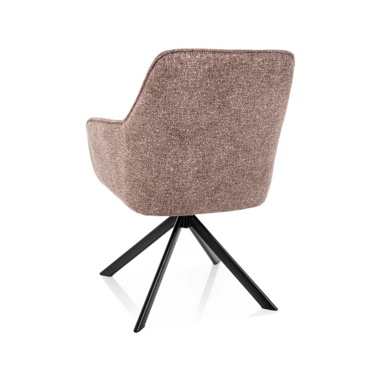 Стул кухонный обеденный мягкий Notti Leo Темно-бежевая ткань / Черный каркас 3