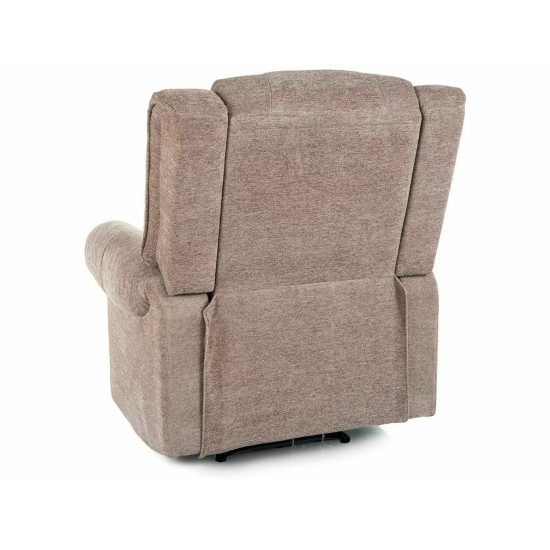 Кресло реклайнер электрическое Parys Raven Темно-бежевая ткань / Черный каркас 2