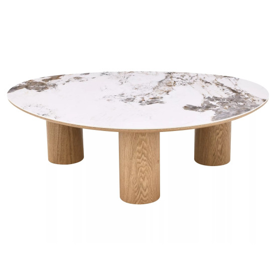 Стол журнальный кофейный Adelis 110×80 см Белый / Дуб 3