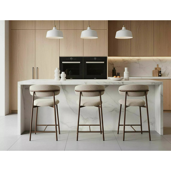 Полубарный кухонный стул Elton H-2 Noelle Бежевая ткань / Орех каркас 5