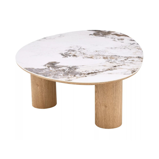 Стол журнальный кофейный Adelis 110×80 см Белый / Дуб 6