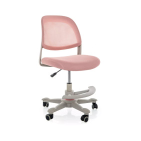 Кресло офисное компьютерное поворотное Q-027 Розовая сетка с мембранной тканью / Светло-серый каркас
