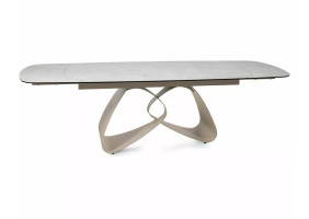 Стол обеденный кухонный раскладной Valentino Ceramic (180–260)×98 см Керамика Беж / Кашемир каркас