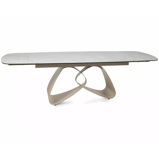 Стол обеденный кухонный раскладной Valentino Ceramic (180–260)×98 см Керамика Беж / Кашемир каркас 1