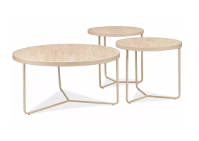 Набор журнальных столов Demeter ø80 см Беж/Кашемир