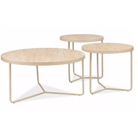 Набор журнальных столов Demeter ø80 см Беж/Кашемир