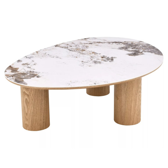 Стол журнальный кофейный Adelis 110×80 см Белый / Дуб 4