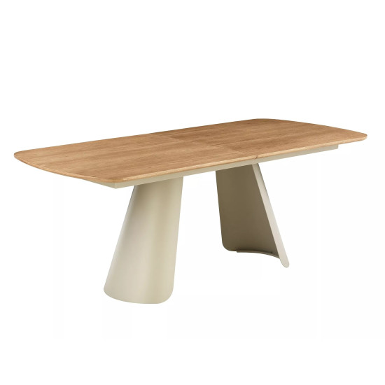 Стол обеденный раскладной кухонный Canon (200–240)×100 см Дуб / Кашемир каркас 8