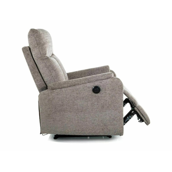 Кресло реклайнер электрическое Atlas Raven Серая ткань / Черный каркас 3