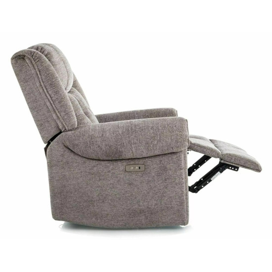 Кресло реклайнер электрическое Parys Raven Серая ткань / Черный каркас 7