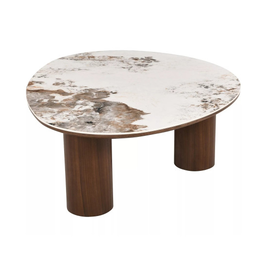 Стол журнальный кофейный Adelis 110×80 см Белый / Орех 5