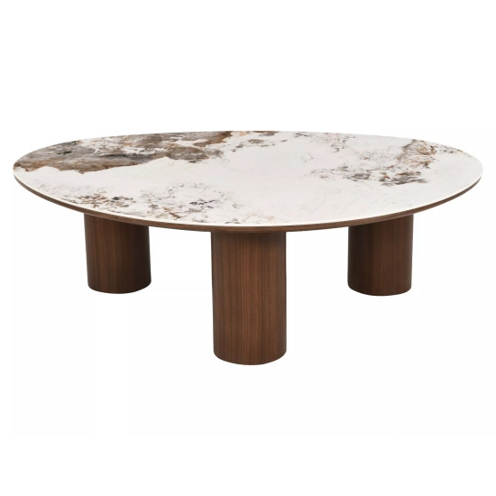 Стол журнальный кофейный Adelis 110×80 см Белый / Орех 3