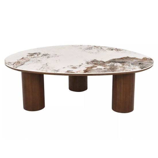 Стол журнальный кофейный Adelis 110×80 см Белый / Орех 6