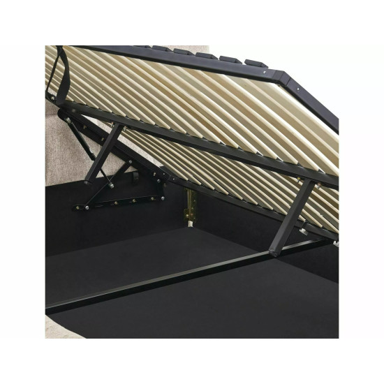 Кровать двухспальная мягкая Parma Raven 160×200 Бежевая ткань 14