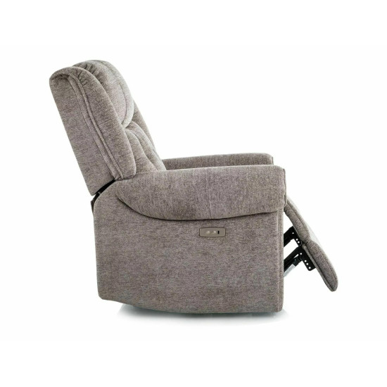 Кресло реклайнер электрическое Parys Raven Серая ткань / Черный каркас 8