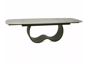 Стол обеденный кухонный раскладной Casablanca Ceramic (198–274)×98 см Керамика Беж / Медный каркас