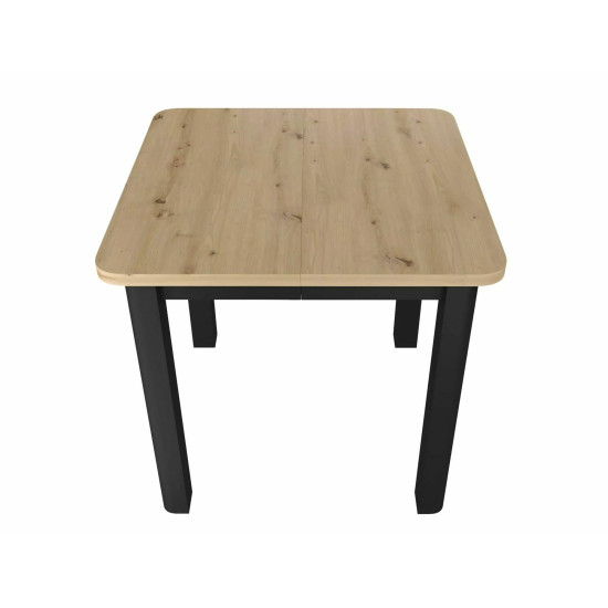 Стол обеденный раскладной кухонный Oskar (80–200)×80 см Ламинированная плита Дуб / Черный каркас 7