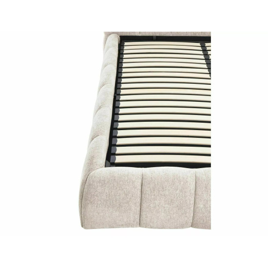 Кровать двухспальная мягкая Parma Raven 160×200 Бежевая ткань 13