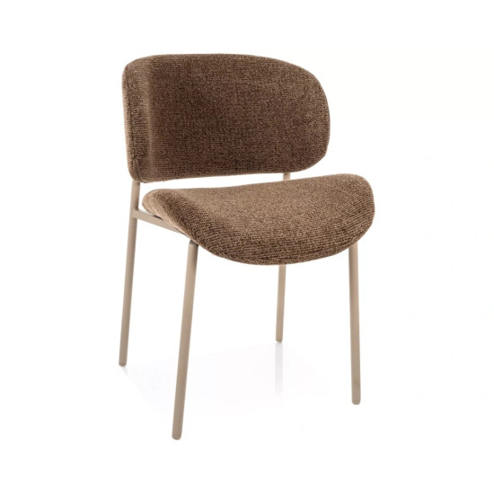 Стул кухонный обеденный мягкий Kiso Noelle Капучино ткань / Кашемир каркас 1