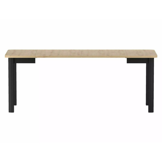 Стол обеденный раскладной кухонный Oskar (80–200)×80 см Ламинированная плита Дуб / Черный каркас 3