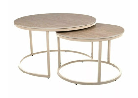 Набор журнальных столов Ferrante K ø80 см Беж/Кашемир