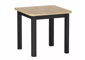 Стол обеденный раскладной кухонный Oskar (80–200)×80 см Ламинированная плита Дуб / Черный каркас