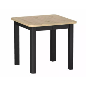 Стол обеденный раскладной кухонный Oskar (80–200)×80 см Ламинированная плита Дуб / Черный каркас