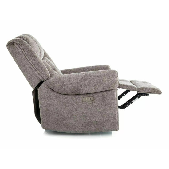 Кресло реклайнер электрическое Parys Raven Серая ткань / Черный каркас 6